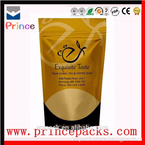 customized plastic aluminum foil kraft paper coffee bag with design/Fashion design kraft paper coffee bag